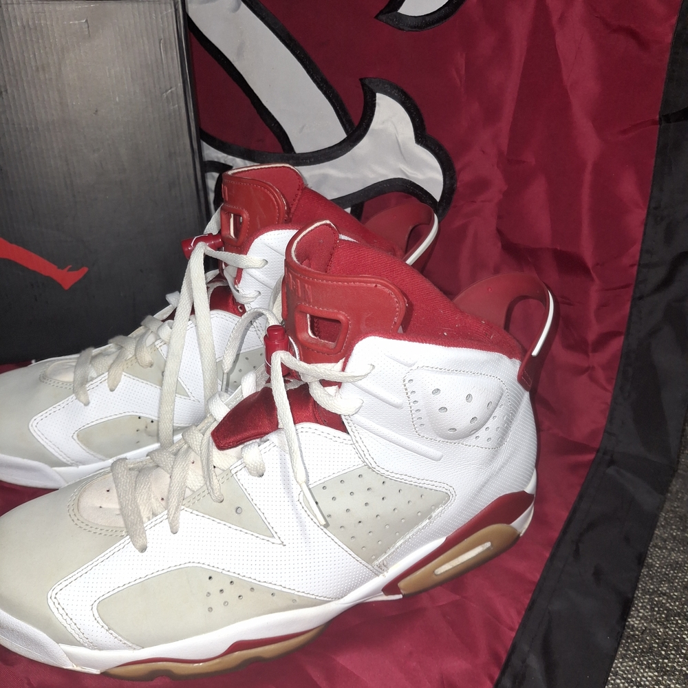  Nike Air Jordan VI 6 Retro Alternate White Grey Red - Picture 2 of 9